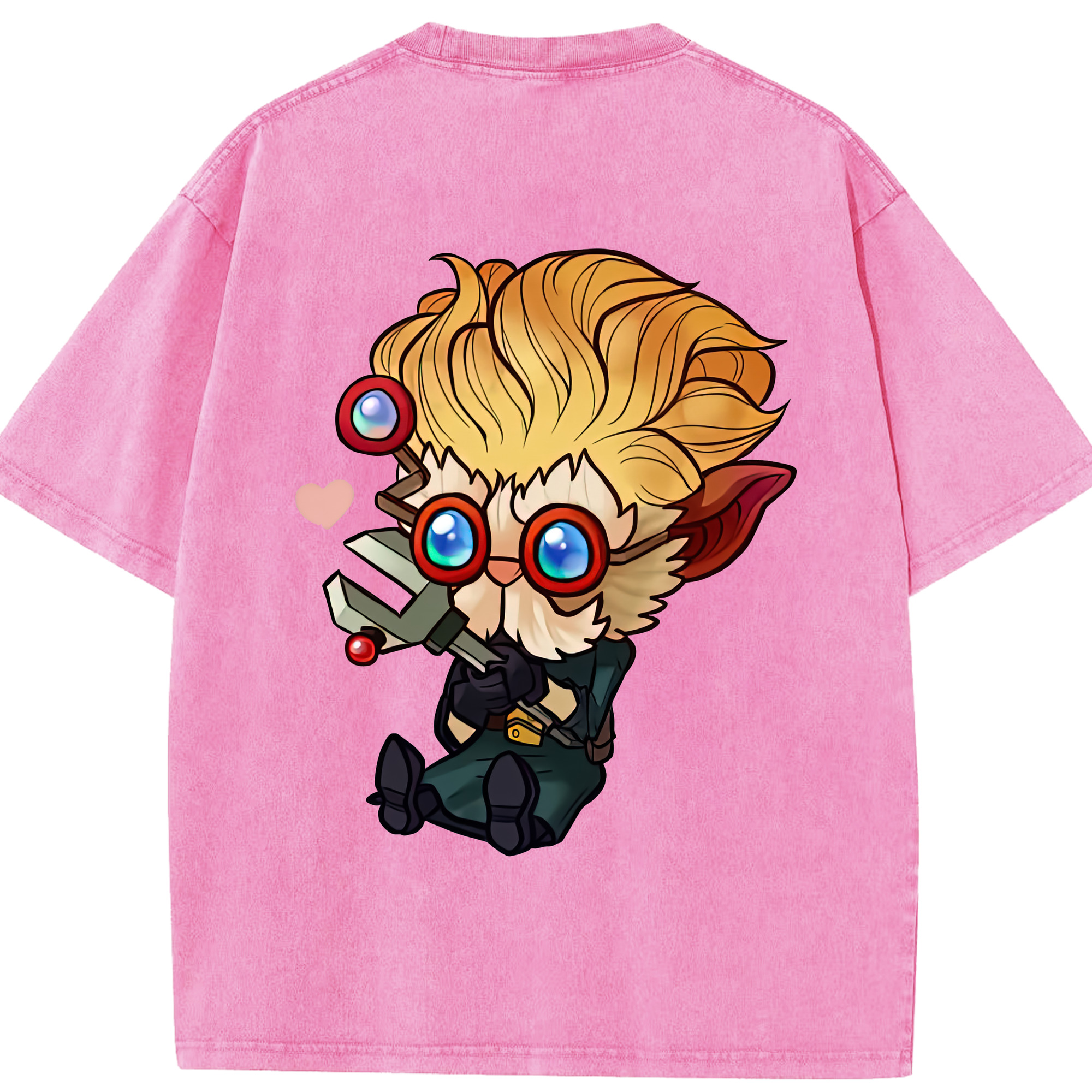 リーグ・オブ・レジェンド League of Legends LOL 綿100% ヴィンテージ風 半袖Tシャツ（背面プリント）